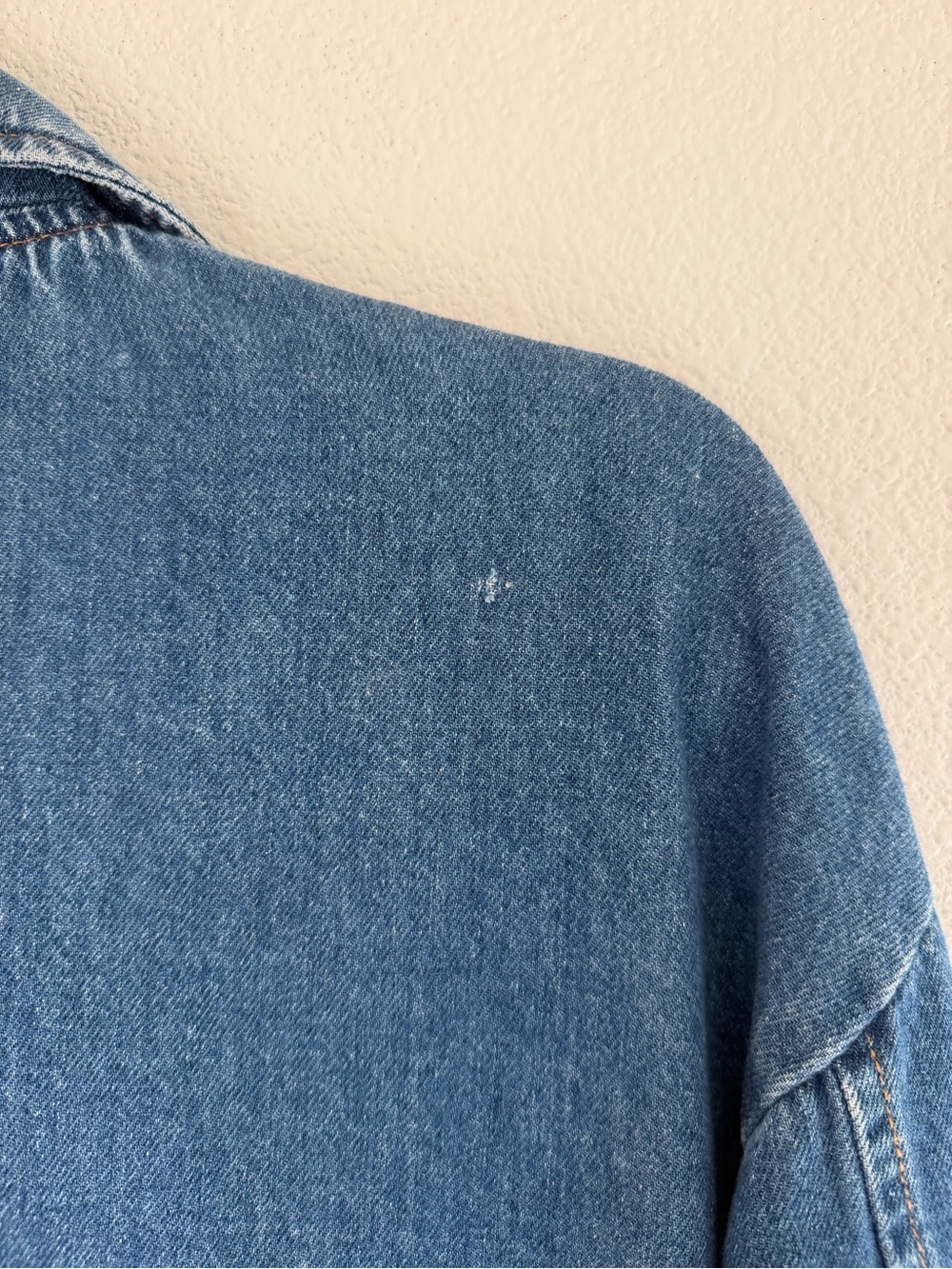 Mango Blue Double-Breasted Denim Trench Coat - Picture 5 of 5